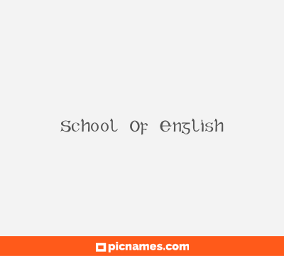 School Of English